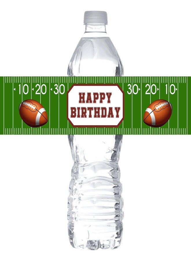 MonMon & Craft Football Birthday Water Bottle Stickers - Sport Theme Birthday Bottle Wrappers Baby Shower - Kids Boy Men Football Player Birthday Party Bottle Labels Supplies Waterproof (Set of 32) - Image 1